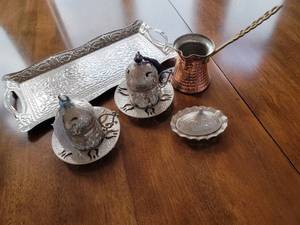 lot 89 image: Sweet Metal Turkish Tea Set