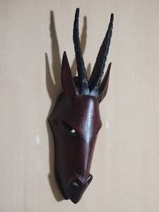 lot 93 image: Enchanting Carved Folk Art African Animal Mask Collection - (4)