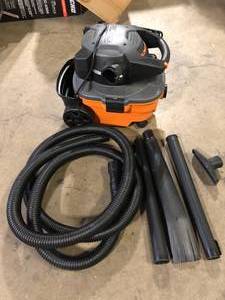 RIDGID 4 Gallon 6.0 Peak HP Shop Vac Wet Dry Vacuum with Detachable Blower, Fine Dust Filter, Locking Hose and Accessories  Customer Returns See Pictures