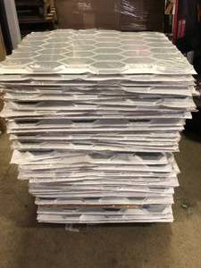 48 Pieces of Daltile Premier Accents Jade Gray 13 in. x 10 in. Glass Hexagon Mosaic Tile (0.88 sq. ft.Each)    Customer Returns See Pictures