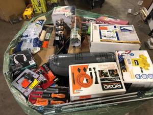 Gaylord of Assorted Hand Tools  Hardware and General Merchandise Various Models and Conditions Customer Returns See Pictures