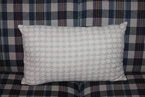 lot 61 image: La-Z-Boy Plaid Sofa with Three Accent Pillows