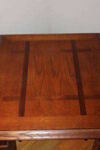 lot 94 image: Wooden End Table Set with Storage Cabinet
