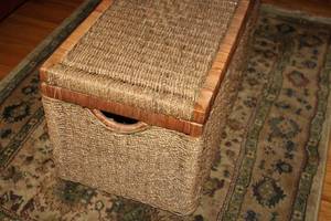lot 98 image: Woven Wicker Storage Chest with Lid