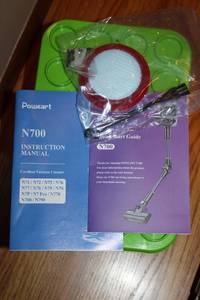 lot 105 image: Powear N700 Cordless Vacuum Cleaner with Attachments