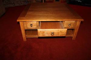 lot 142 image: Wooden Coffee Table with Drawers