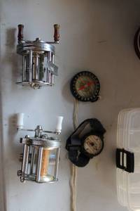 lot 168 image: Assorted Fishing Gear Including Reels, Tackle Boxes, and Accessories