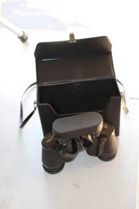 lot 180 image: Hunting and Fishing Gear Lot with Binoculars, Fishing Rods, Boots, and Camping Chairs