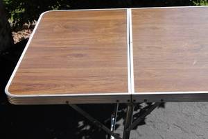 lot 193 image: Lot Folding Utility Table and Samsung Blu-ray Disc Player Set