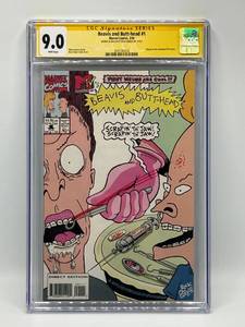 lot 2 image: CGC 9.0 Signature Series Beavis and Butt-head #1 - Signed & Sketched by Rick Parker