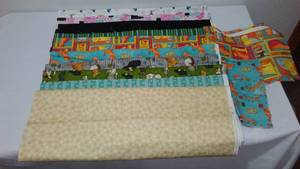 Cats Cotton Fabric. Approx. 10 yds.