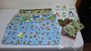 Kids Outdoor Camping Cotton Fabric. Approx. 10 yds.