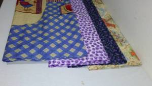 Apron Fall, Purple Flowers Cotton Fabric. Approx. 10 yds.