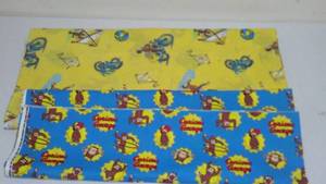 Curious George Cotton Fabric. Approx. 5 � yds.