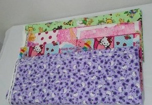 Barbie, Hello Kitty Cotton Fabric. Approx. 6 yds.