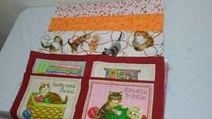 Cats Cotton Fabric. Approx. 10 yds.