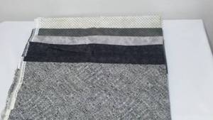 Grey, Black Cotton Fabric. Approx. 10 yds.