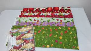 Fruit & Veggie Cotton Fabric. Approx. 10 yds.