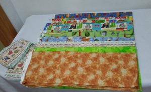 BBQing, Cooking Cotton Fabric. Approx. 10 yds.