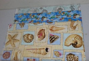 Shells Cotton Fabric. Approx. 10 yds.