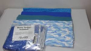 Blue Flannel Fabric. Approx. 10 Yds.