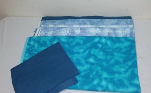 Blue Flannel Fabric. Approx. 9 Yds.