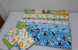 Animals, Planes Flannel Fabric. Approx. 10 Yds.