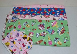 Ice Cream Treats, Apples Flannel Fabric. Approx. 10 Yds.