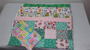 Bees And Flowers Flannel Fabric. Approx. 10 Yds.