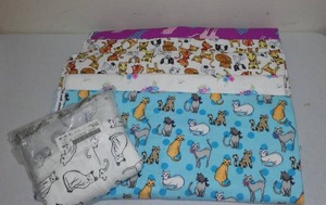 Cats Flannel Fabric. Approx. 11 yds.