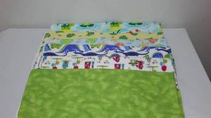 Turtle Frogs Dinos Flannel Fabric. Approx. 10 yds.