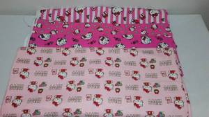 Hello Kitty Flannel Fabric. Approx. 5 yds.