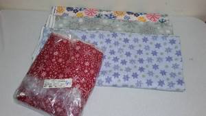 Snowflakes Flannel Fabric. Approx. 10 yds.