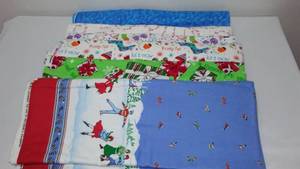 Winter fun Flannel Fabric. Approx. 10 yds.