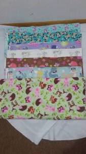 Owls And Fox Flannel Fabric. Approx. 10 Yds.