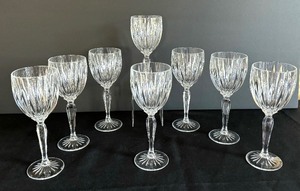 lot 89 image: Set of 8 Cris DArques Goblets