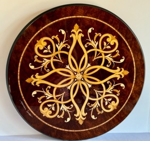 lot 78 image: Gorgeous Inlaid Lazy Suzan by Giuseppe Mastello