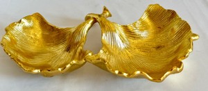 lot 69 image: Michael Aram Gold Ginko Leaf Double Dish