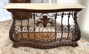 lot 10 image: 1990s Pulaski Casa Christina Collection Console Table