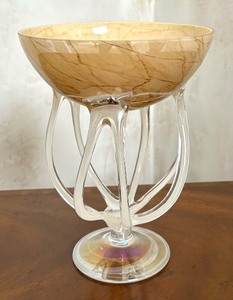 lot 97 image: Art Glass Jellyfish Compote Bowl by Forza
