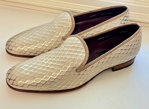 lot 149 image: Mezlan Hilbert Embossed Calfskin Loafers Bone