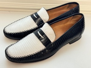 lot 151 image: Mezlan Cubas Embossed Genuine Lizard Loafers