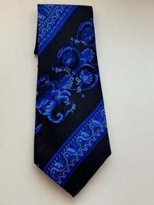 lot 154 image: Versace Blue and Black Neck Tie