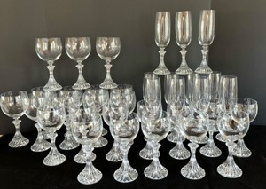 lot 302C image: Mikasa The Ritz Stemware Variety including Mikasa The Ritz Champagne Flutes