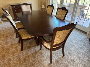 lot 5A image: Bernhardt Dining Room Table and Chairs