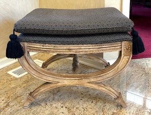 lot 185 image: Neoclassical Bench with Tassel Accents