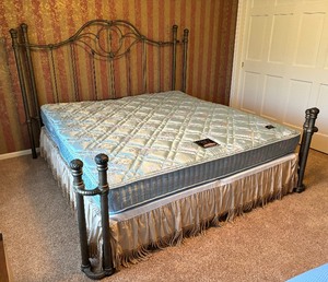 lot 195 image: Metal King Bed Frame