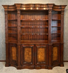 lot 21 image: Hooker Furniture Bordeaux Shaped Bookcase