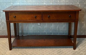 lot 227 image: Wooden Console Table with Two Drawers