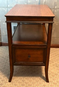 lot 229 image: Wooden Accent Table with Drawer